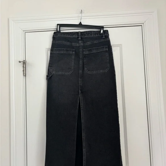 Black Denim Maxi Skirt - Picture 9 of 10